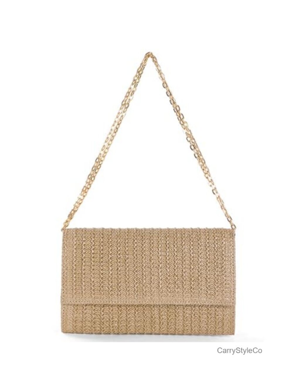 Handwoven Straw Clutch Purse for Women Beach Crossbody Bag with Magnetic Closure